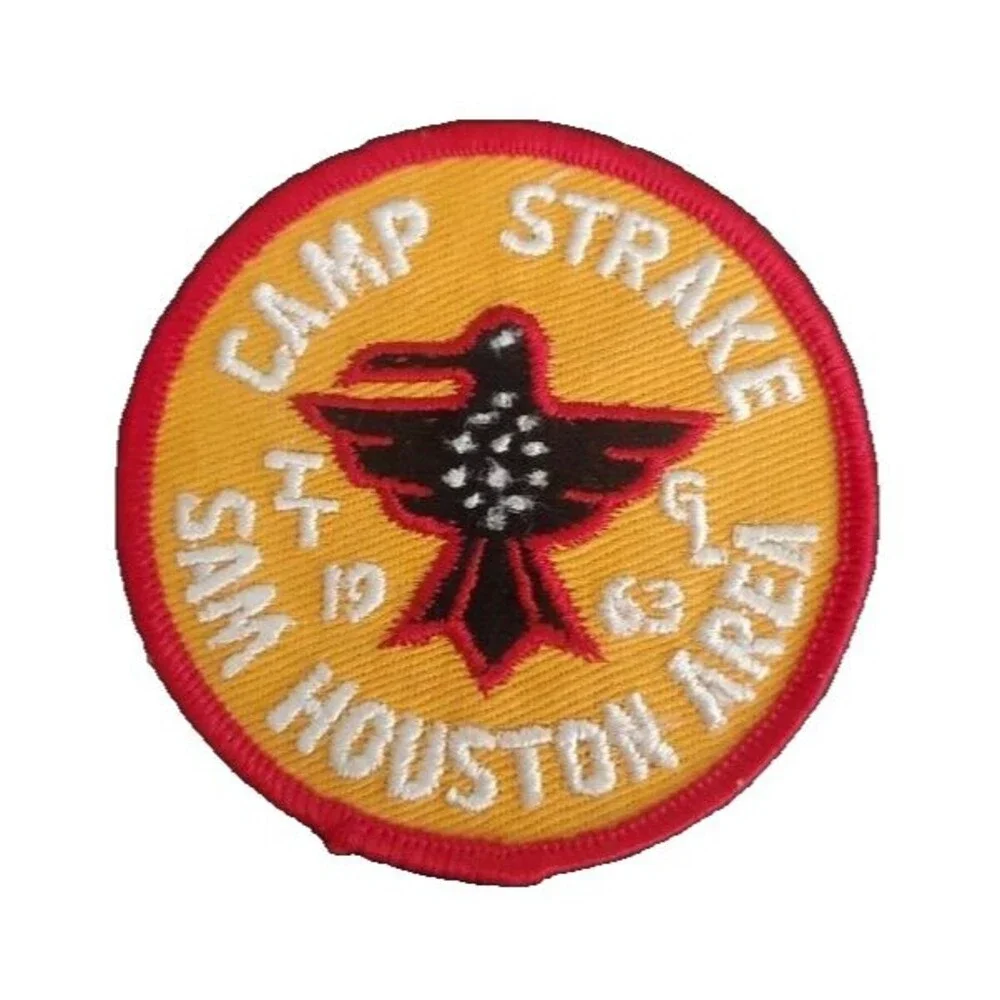 Camp Strake 1963 3 Inch Round Patch Sam Houston Area Multicolor